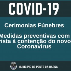 Cerimnias Fnebres - Medidas Preventivas com vista  conteno do novo Coronavirus